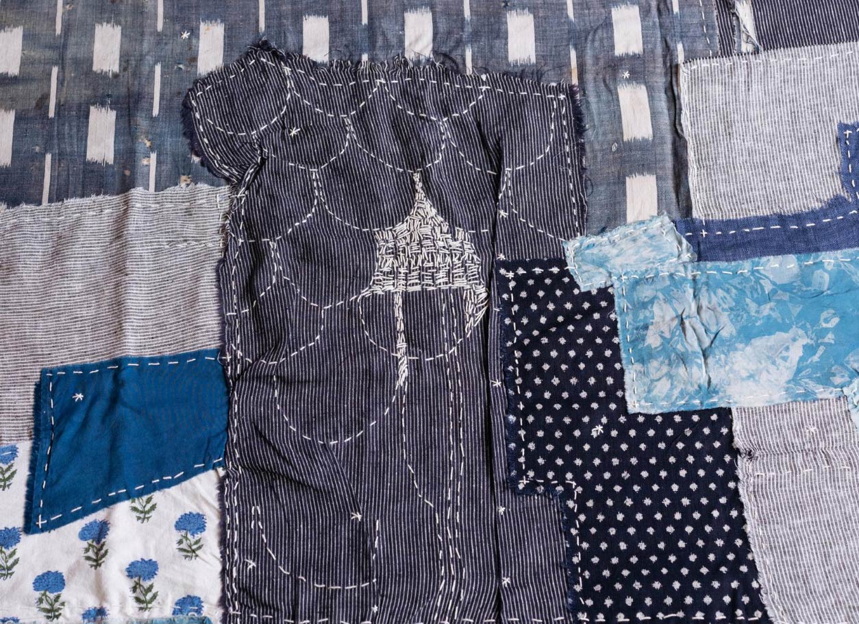 Photo of various patterns and stitching styles